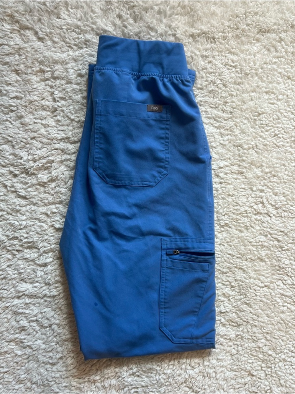 FIGS Ceil Blue Scrub Pants — Medium Tall